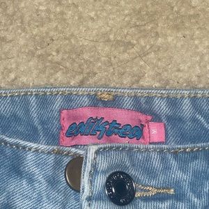Edikted denim mini skirt
